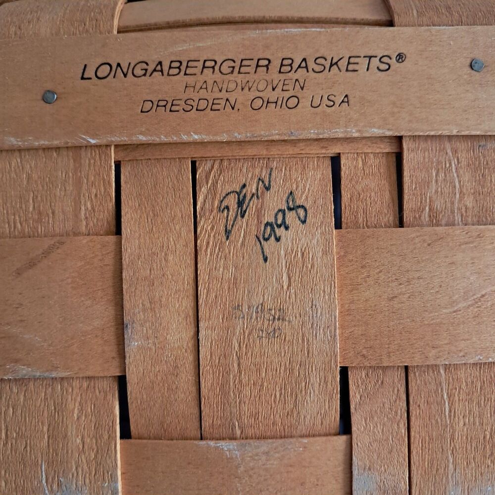 Vintage Longaberger Gathering Basket Swing Handle Approx. 17.5 x 11.5x 4.5" - Picture 9 of 13